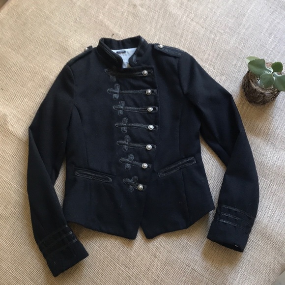 Brandy Melville Jackets & Blazers - Brandy black wool Sargent jacket size small